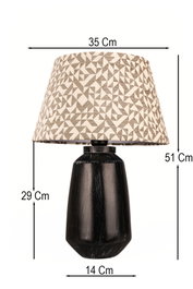 Opviq Lámpara de Mesa BK113 Multicolor con Tapa de Terciopelo
